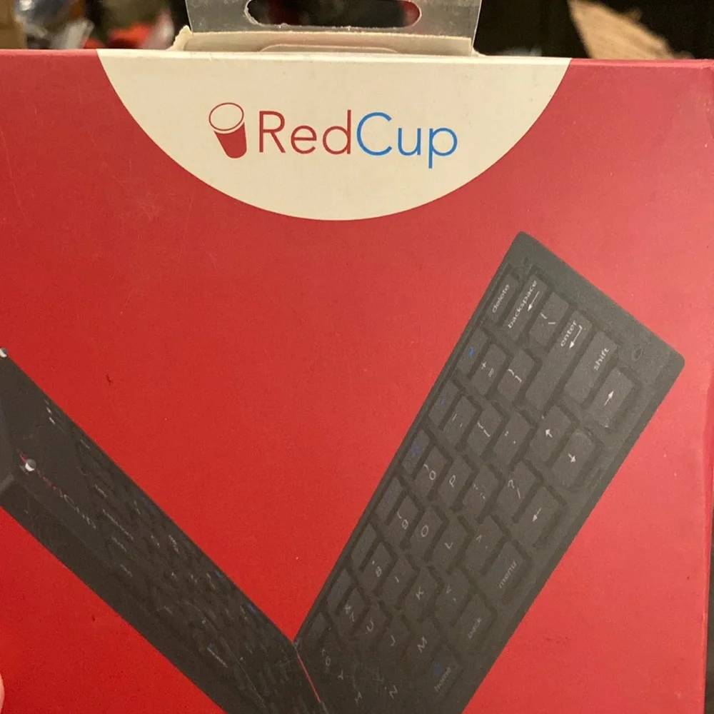 RedCup A0002 Black‎ Rechargeable Portable Bluetooth Foldable Keyboard PB16